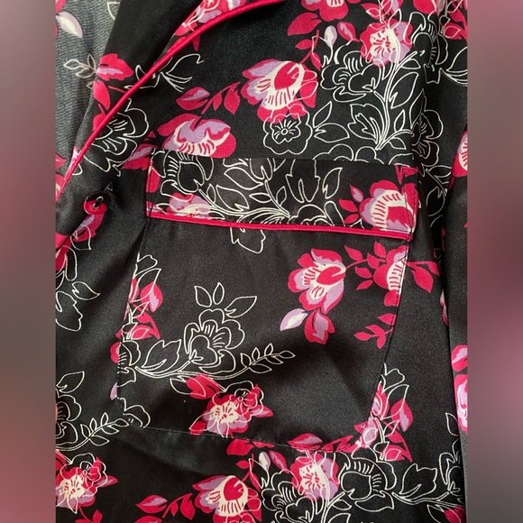 1X Cherry Blossom Pajama Set Plus Size - Picture 2 of 8